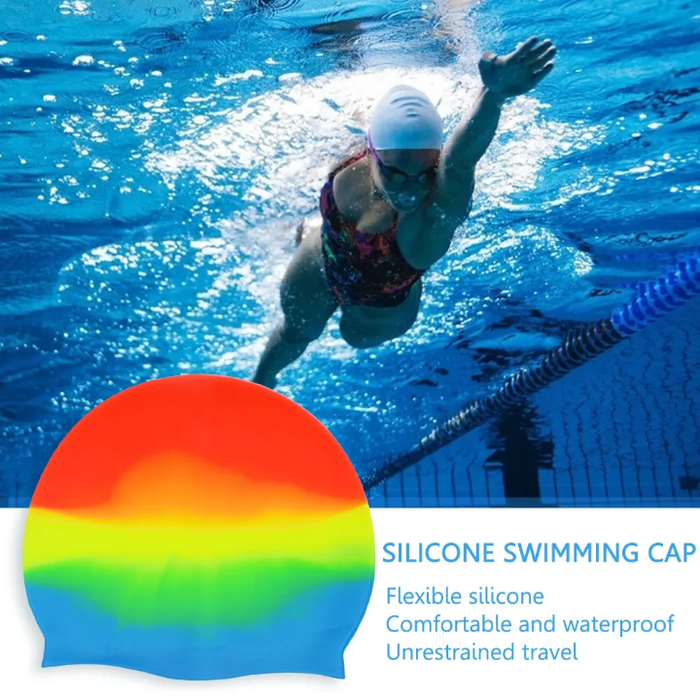 Water Sports Durable Non-slip Silicone Swimming Pool Cap Custom ODM/OEM Swimming Hats for Adults