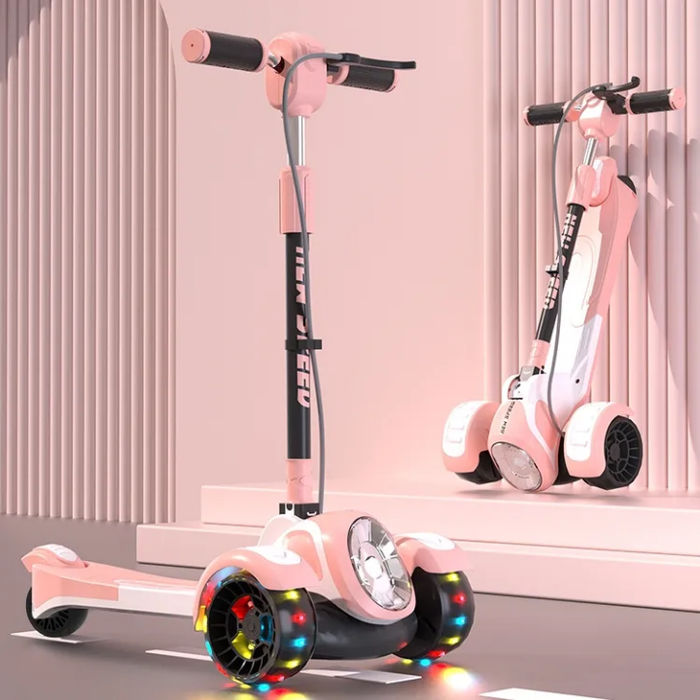 Foldable kids scooter with brake pedal Scooter bike for children big 3