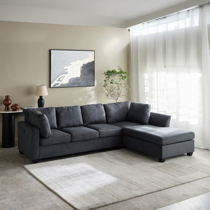 4-Seater Reversible Corner Fabric Sofa