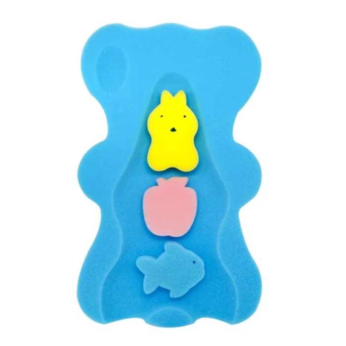 Soft Infant Bath Sponge Skid Proof Baby Bath Mat Newborn Odor Free (Pink,biue,yellow)