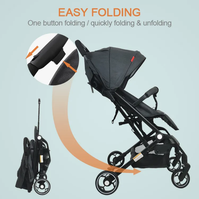 Portable Small Detachable Pull Rod Baby Stroller with Beds & Cribs Ordinary Carriage for Infants