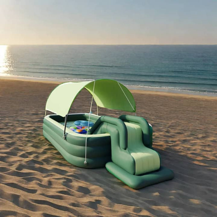 Swimming Pool with Sunshade Canopy