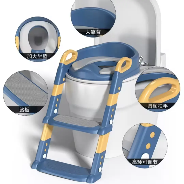 Non-slip Wide Step 3-in-1 Safe Portable Foldable Toddle Baby Toilet Potty Kids Potty Training Seat