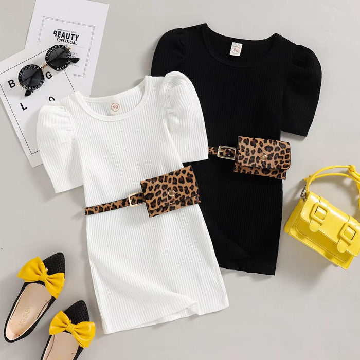 Top Dress and Animal Print Belt