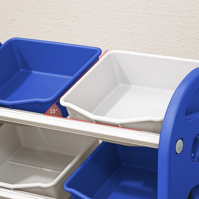 3 layers storage with Shelf Blue