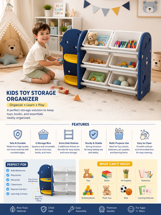 3 layers storage with Shelf Blue