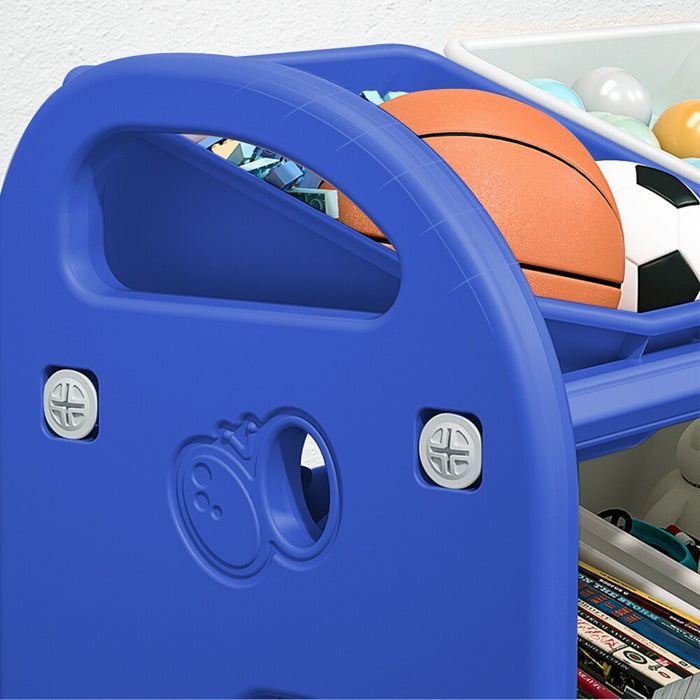3 layers storage with Shelf Blue