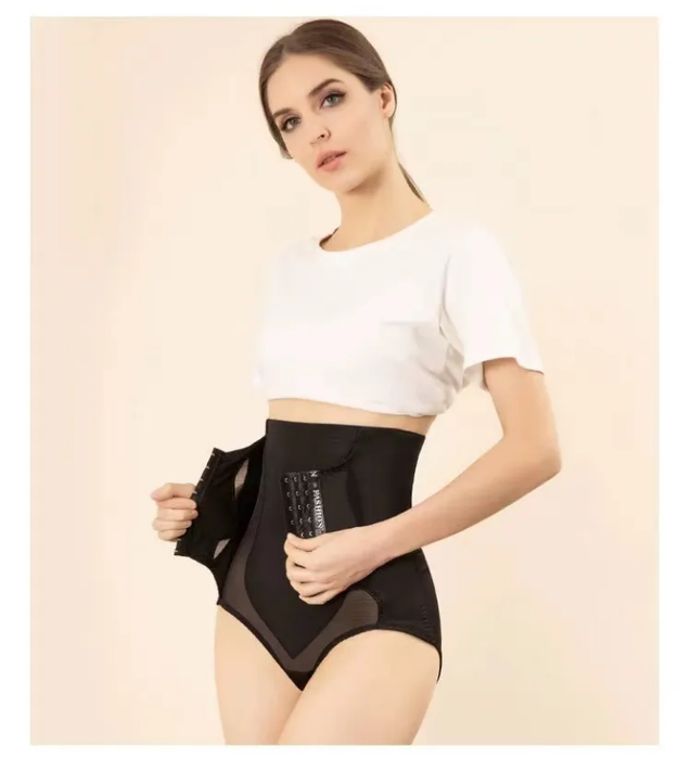 Women Fajas Corset Stomach Control Tummy Control Panties Silk Fabric Breathable Hooks Sheath Shapewear