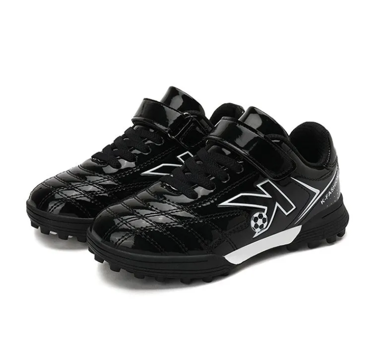Unisex Indoor Training Soccer Boot with PU Upper and Rubber Sole Turf Football Shoes for Kids for Children