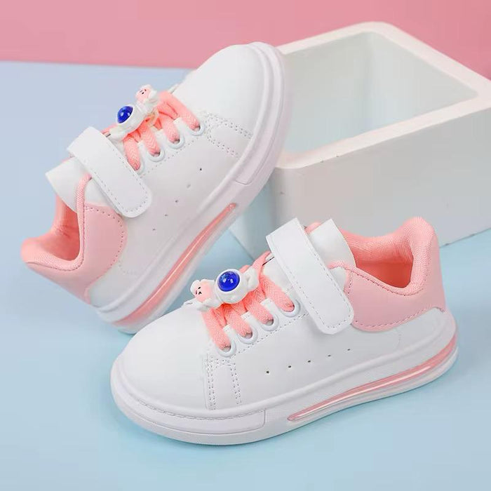 Baby Shoes Girls White Shoes Baby Toddler Shoes Korean Style Soft Bottom Kindergarten Boys 2024 Spring and Autumn New Fashion