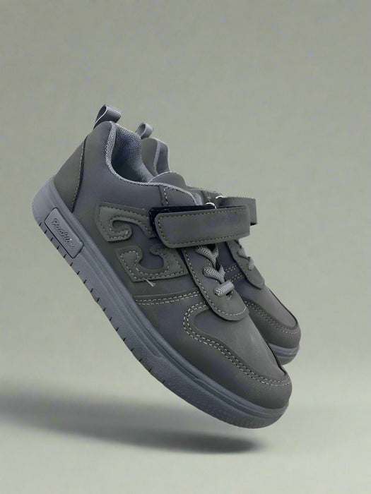 Friboo-Leather Trainers- Khaki