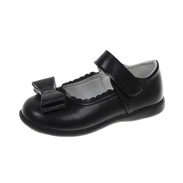 Cheap Low MOQ Kids Black School Shoes 2023 New Korean Fashion Kids Shoes Girls School Shoes