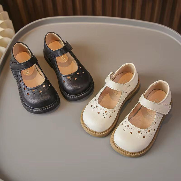 Ins Fashion Spring Autumn Children Outwear Pu Leather Bow Princess Girls Dress Shoes