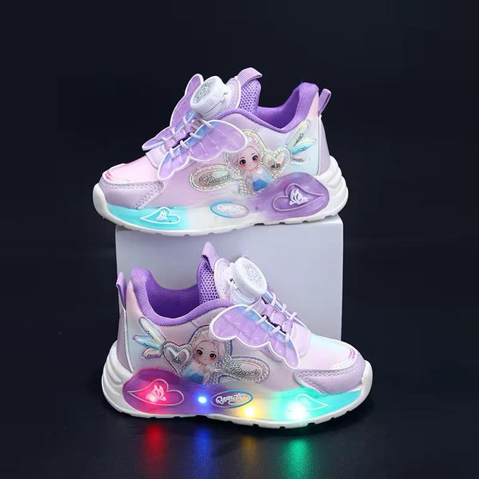 Children's Fashion Sports Shoes Led Light Heart Pegasus wings Cute Pretty Toddler Girls Casual Sports Children's Sneakers