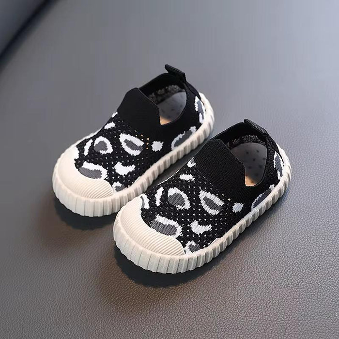 Little Boys Toddler Shoes Little Girls Boy Classical Leopard Mesh Shoes Soft Bottom Anti-slip Children's Shoes