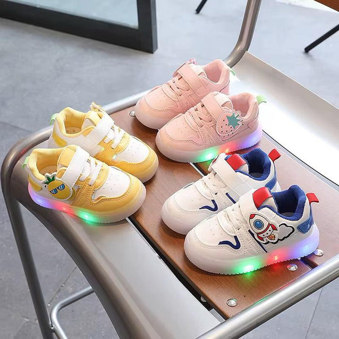 Conyson Led Light Board Shoes Walking Shoes High Quality Non Slip Autumn Spring Boys and Girls Fashion Cartoon Kids Shoes