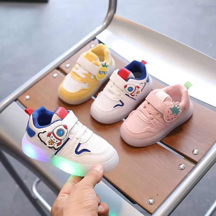 Conyson Led Light Board Shoes Walking Shoes High Quality Non Slip Autumn Spring Boys and Girls Fashion Cartoon Kids Shoes