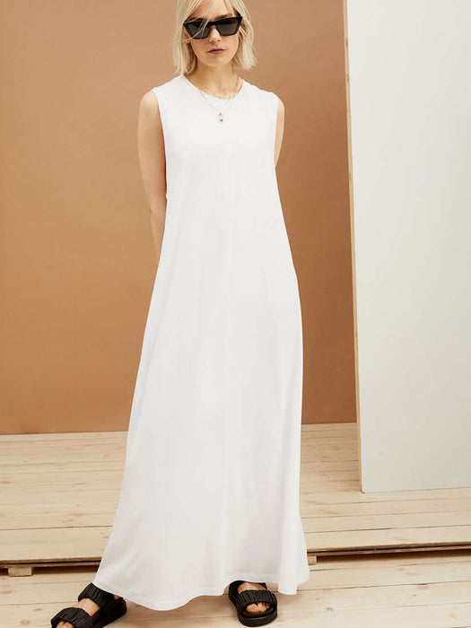 Women's Linen Midi T-Shirt Dress