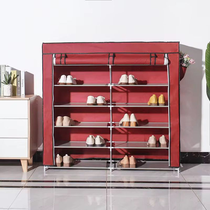 Wood Frame Shoe Rack Storage