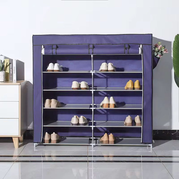 Wood Frame Shoe Rack Storage