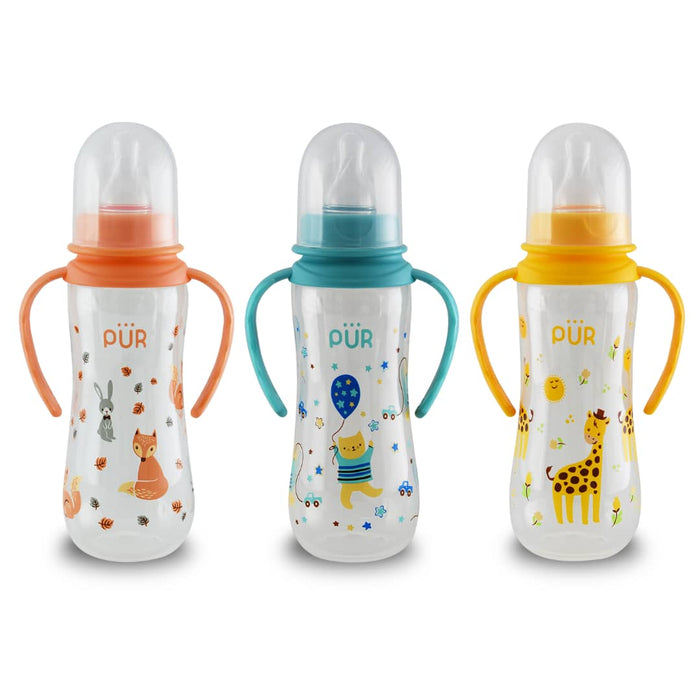 New Born Gift Set 3pcs Pack PP/PC Baby Bottle 150 mL 260 mL Funny Baby Feeding Bottle