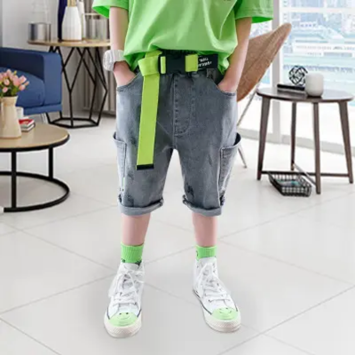 Teens Summer Fashion Shorts Big Boys Casual Capri Pants Personalized Hip Hop Trend Shorts
