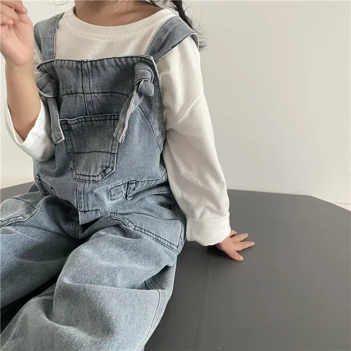 Children's Retro Distressed Strap Pants