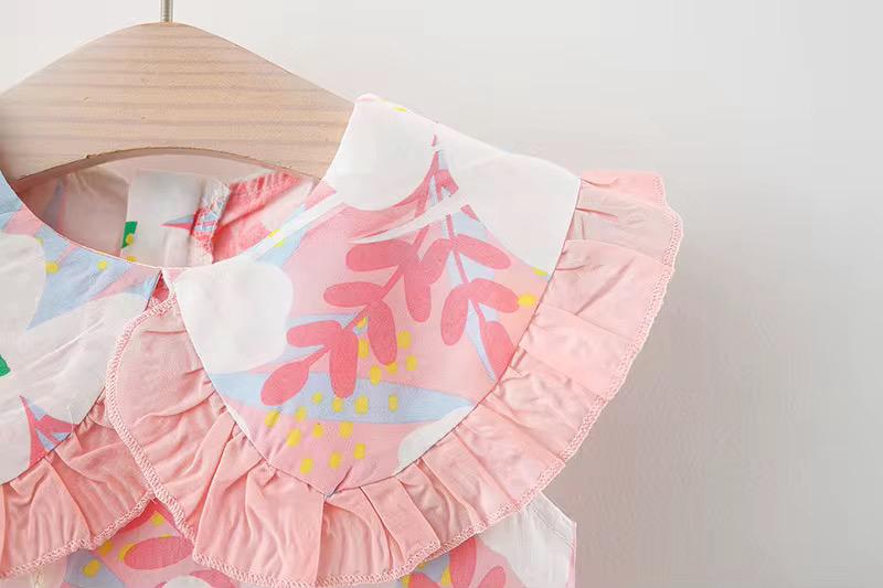 Hot Sale 2025 Easter Baby Kids Dresses Flutter Sleeve Backless High Quality Milk Silk Fabric