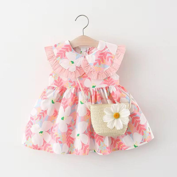 Hot Sale 2025 Easter Baby Kids Dresses Flutter Sleeve Backless High Quality Milk Silk Fabric