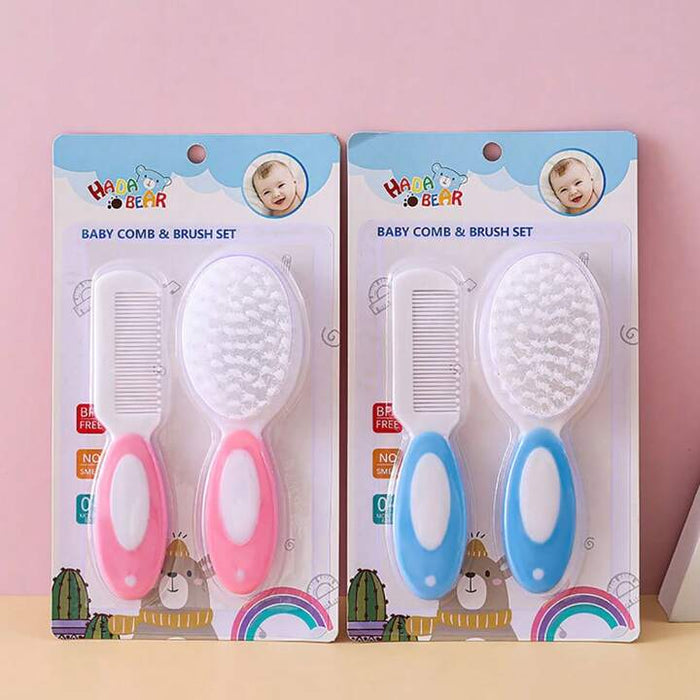 Baby Comb Brush 2 Pcs /Pack Daily Hair Combing and Cleaning Care Tools Comb and Brush