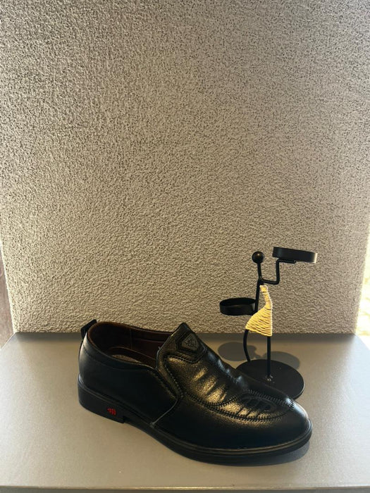 Black leather school Shoes