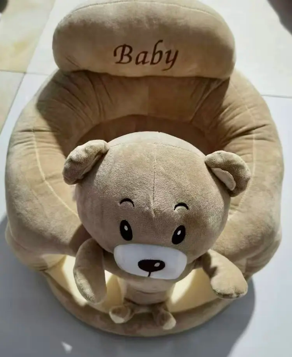 Cartoon Infant Learning to Sit Sofa Chair Drop-Proof Seat Stool with Car Strap Safe Portable for Children's Dining Living Room