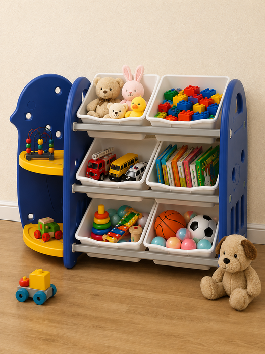 3 layers storage with Shelf Blue