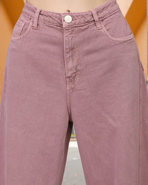 Ankle Length Mom Jeans With Pockets