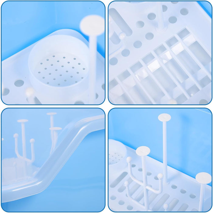Bottle Drying Rack and Storage Box for Feeding Portable Milk Bottle Organizer with Dustproof Cover Nordic