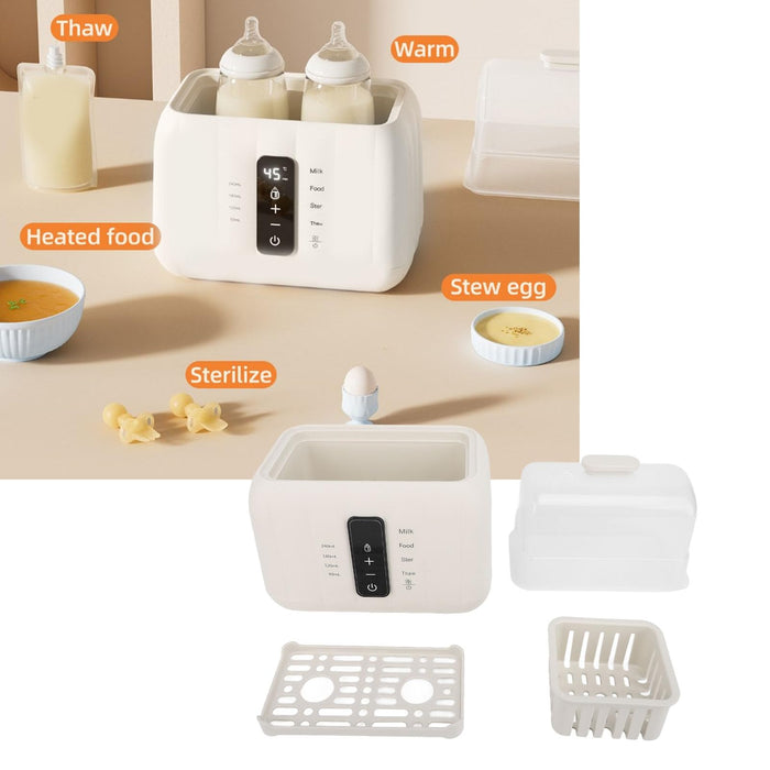 High Speed Bottle Heater Multifunctional Milk Warmer Suitable for 2 Bottles Keeps Heat 72 Hours Accurate Temperature Control Automatic Shutdown