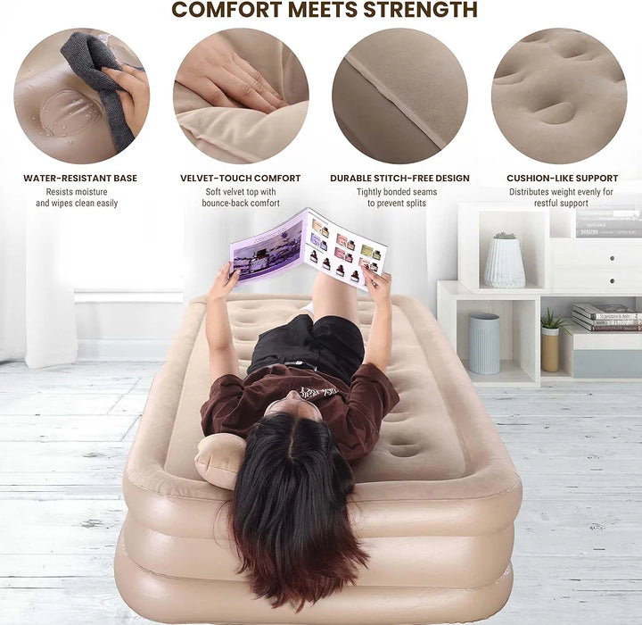 3x6 Inflatable Air Mattress with Built in Air pump for Inflation