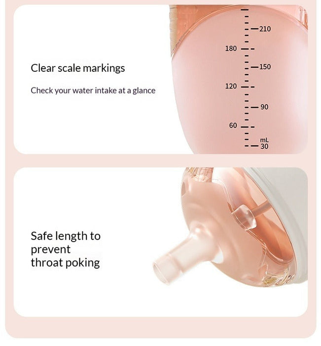 2-in-1 Yeselino Baby Sippy Cup  Anti-Choke Leak-Proof Oral-Friendly Learning Cup 24ml