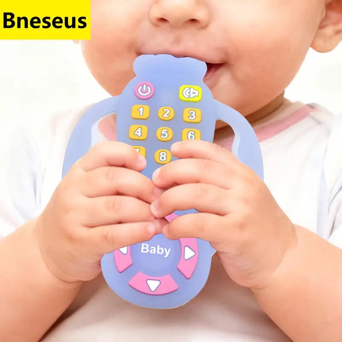 Remote Control Shaped Teether for 6 to 12 Months Baby, Helps Biting Skills Development, Colour & Shape Recognition, Teething Toys for Babies and Toddlers (Remote Pink)