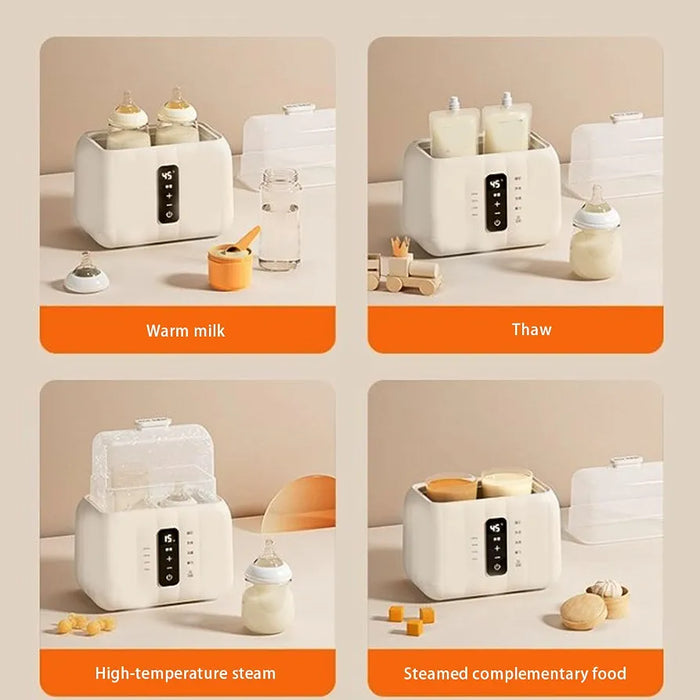 High Speed Bottle Heater Multifunctional Milk Warmer Suitable for 2 Bottles Keeps Heat 72 Hours Accurate Temperature Control Automatic Shutdown