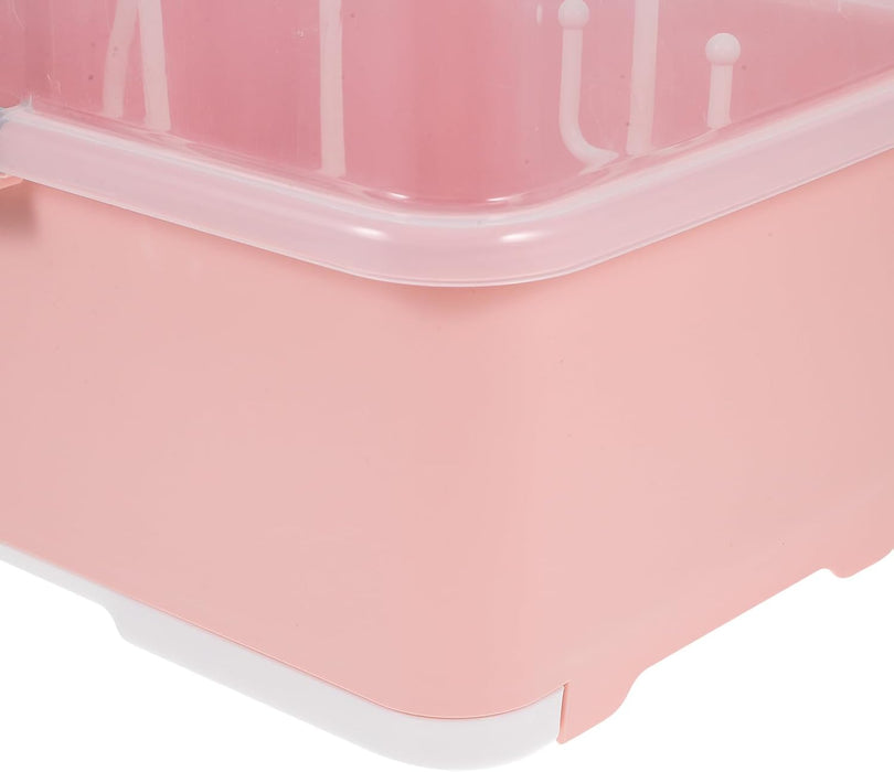 Bottle Drying Rack and Storage Box for Feeding Portable Milk Bottle Organizer with Dustproof Cover Nordic