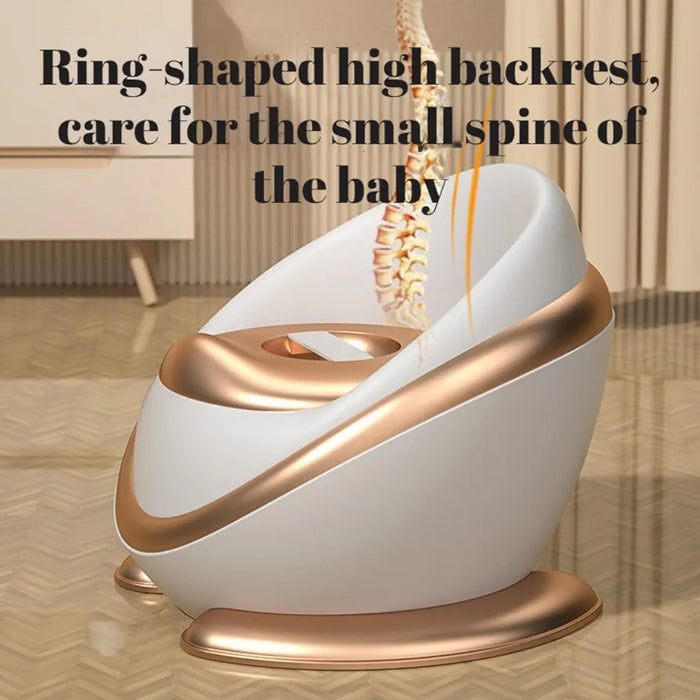 Sweet Rocket Royal Model Children's Potty, White and Brown