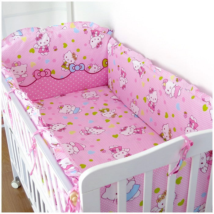 6pcs/set Blue Universe Design Crib Bedding Set Cotton Toddler Baby Bed Linens Include Baby Cot Bumpers Bed Sheet Pillowcase