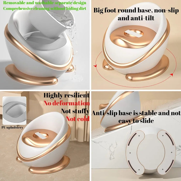 Sweet Rocket Royal Model Children's Potty, White and Brown
