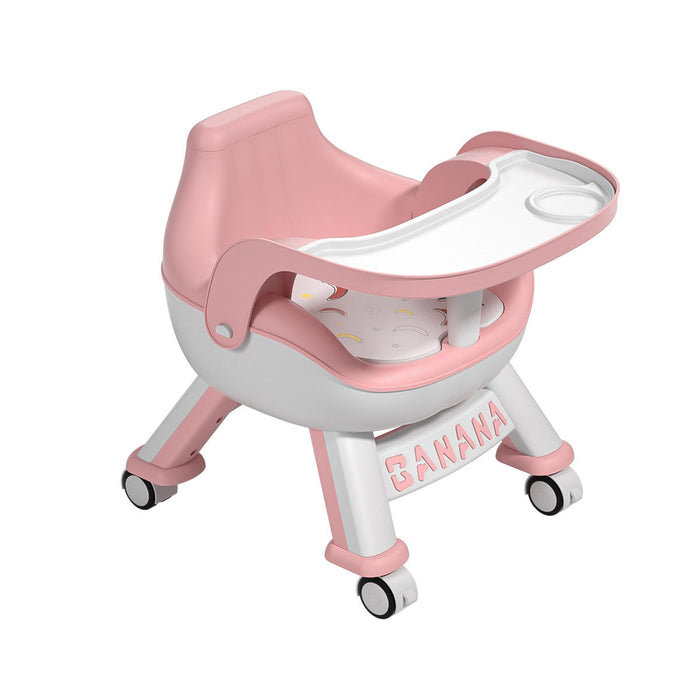 Multifunctional Child Seat Children Baby Feeding Seat With Sounds Customize Dining Chair With Tray for Dining Table yellow,pink