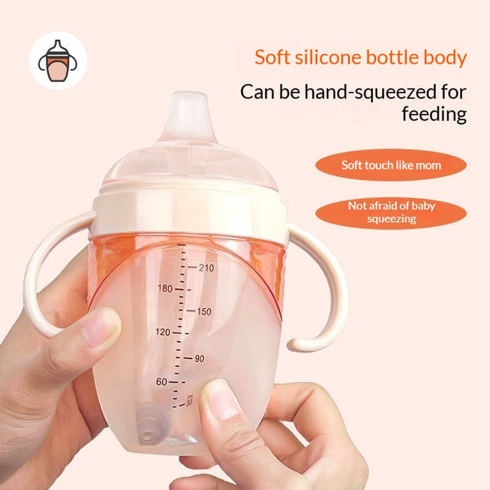 2-in-1 Yeselino Baby Sippy Cup  Anti-Choke Leak-Proof Oral-Friendly Learning Cup 24ml