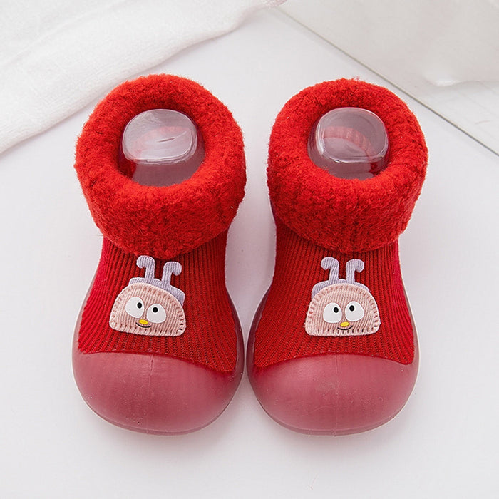 Warm Thick Slippers Baby Shoes Soft Sole for First Walking Indoor Floor Socks Style