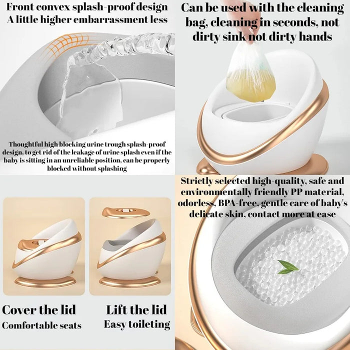 Sweet Rocket Royal Model Children's Potty, White and Brown
